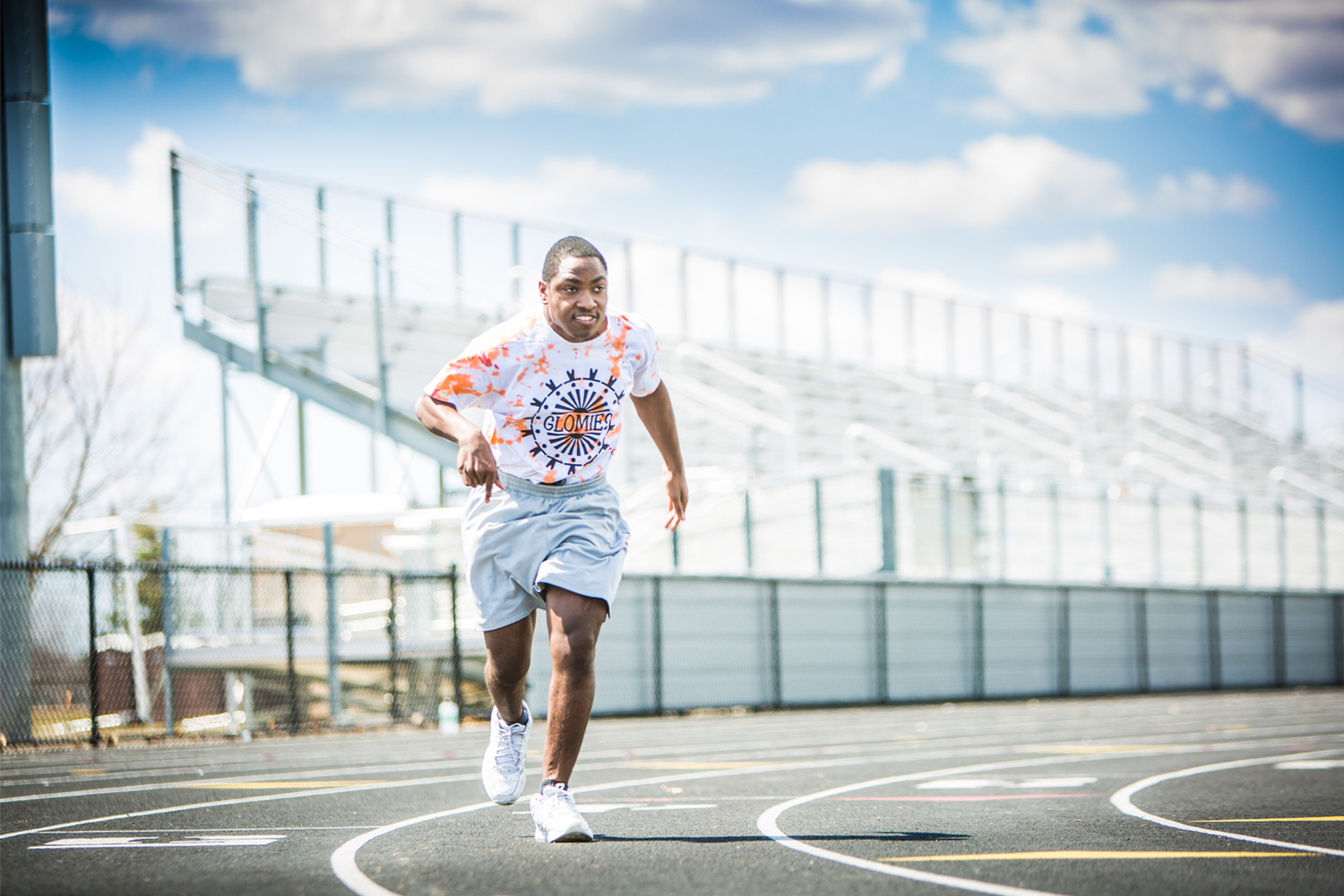Jacob, who has cerebral palsy, has always wanted to run track.