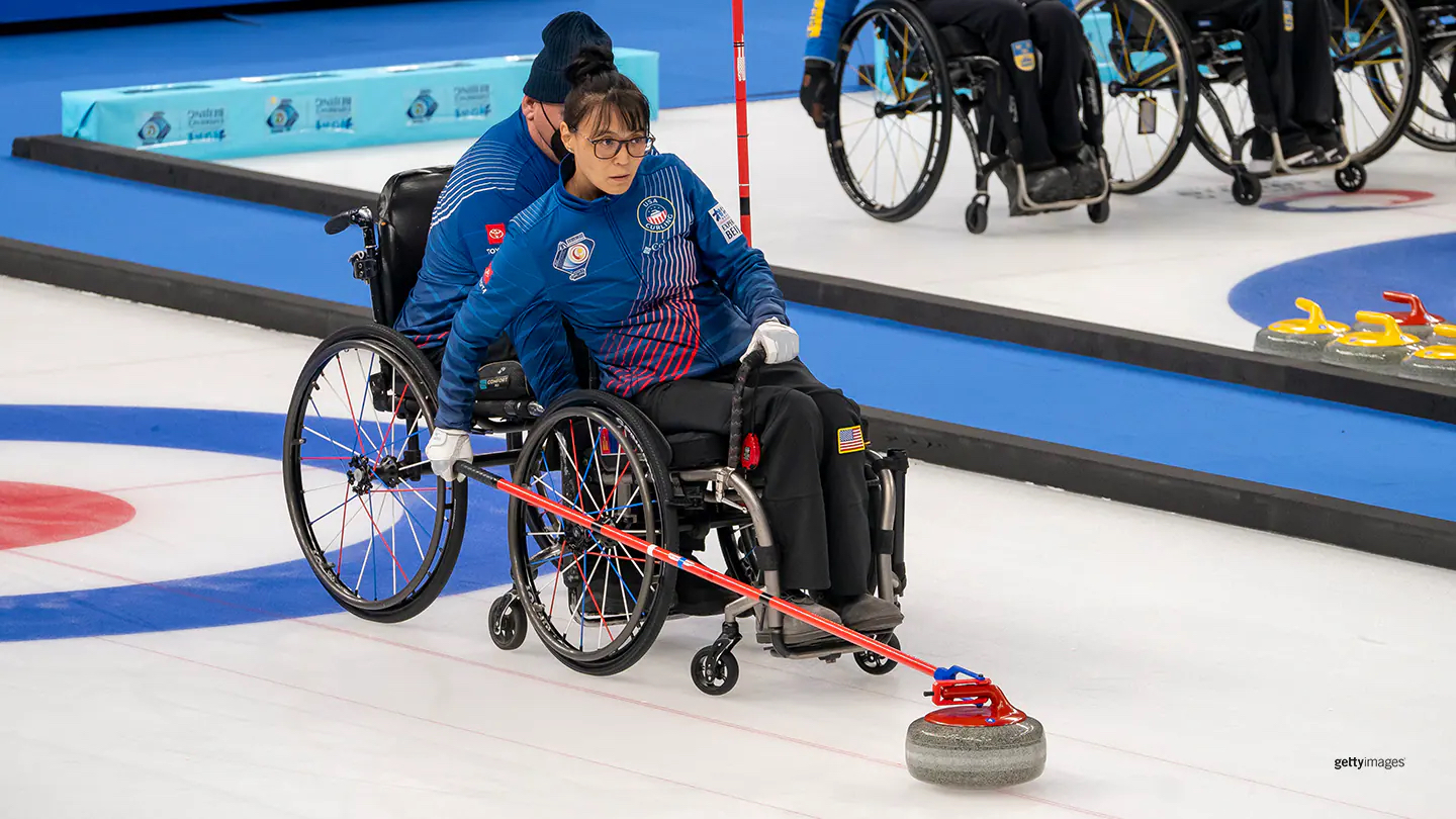 Batoyun “Oyuna” Uranchimeg lives in Minnesota and is on the U.S. wheelchair curling team.