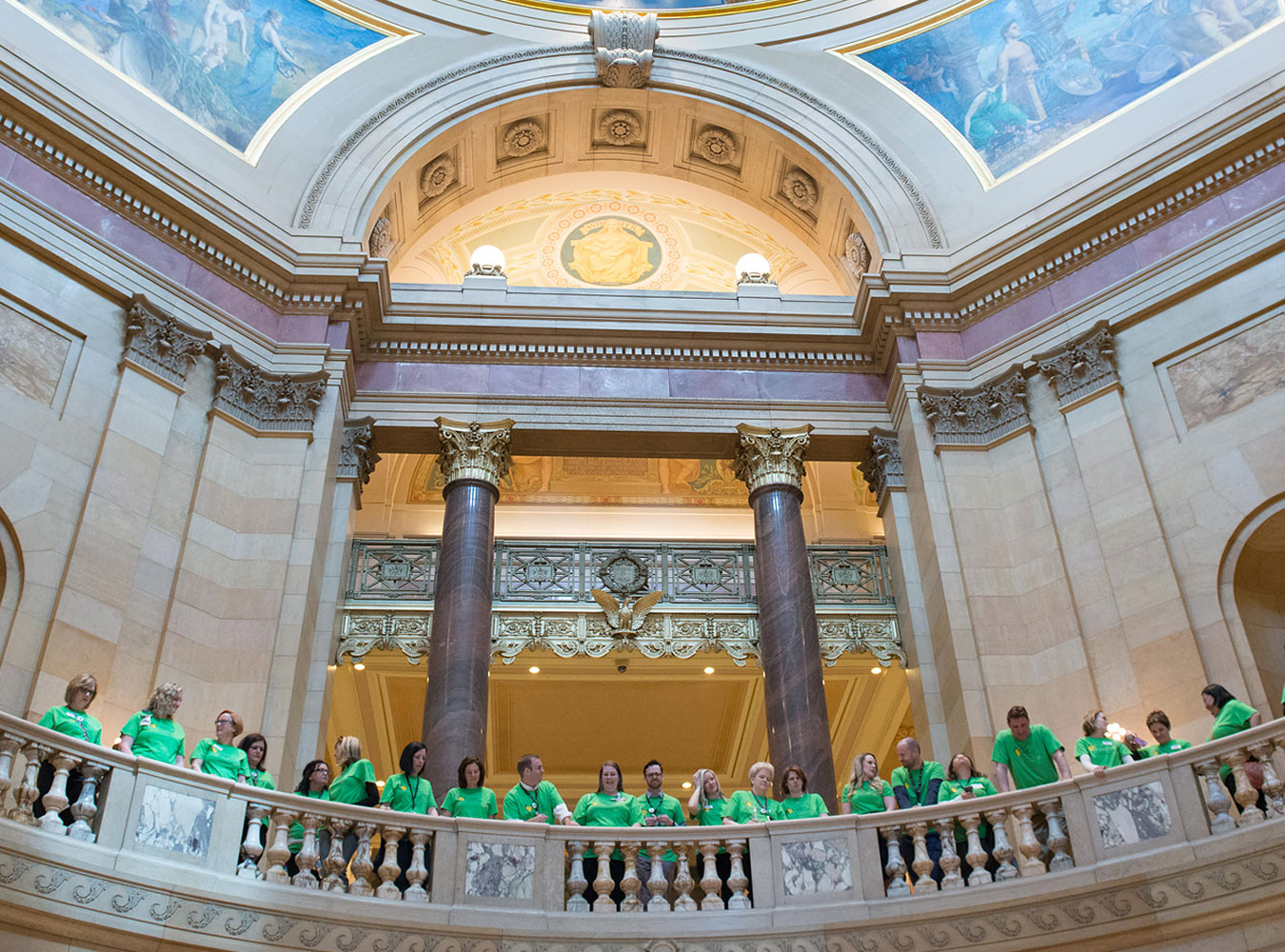 Interior group shot of capitol building, St. Paul, MN