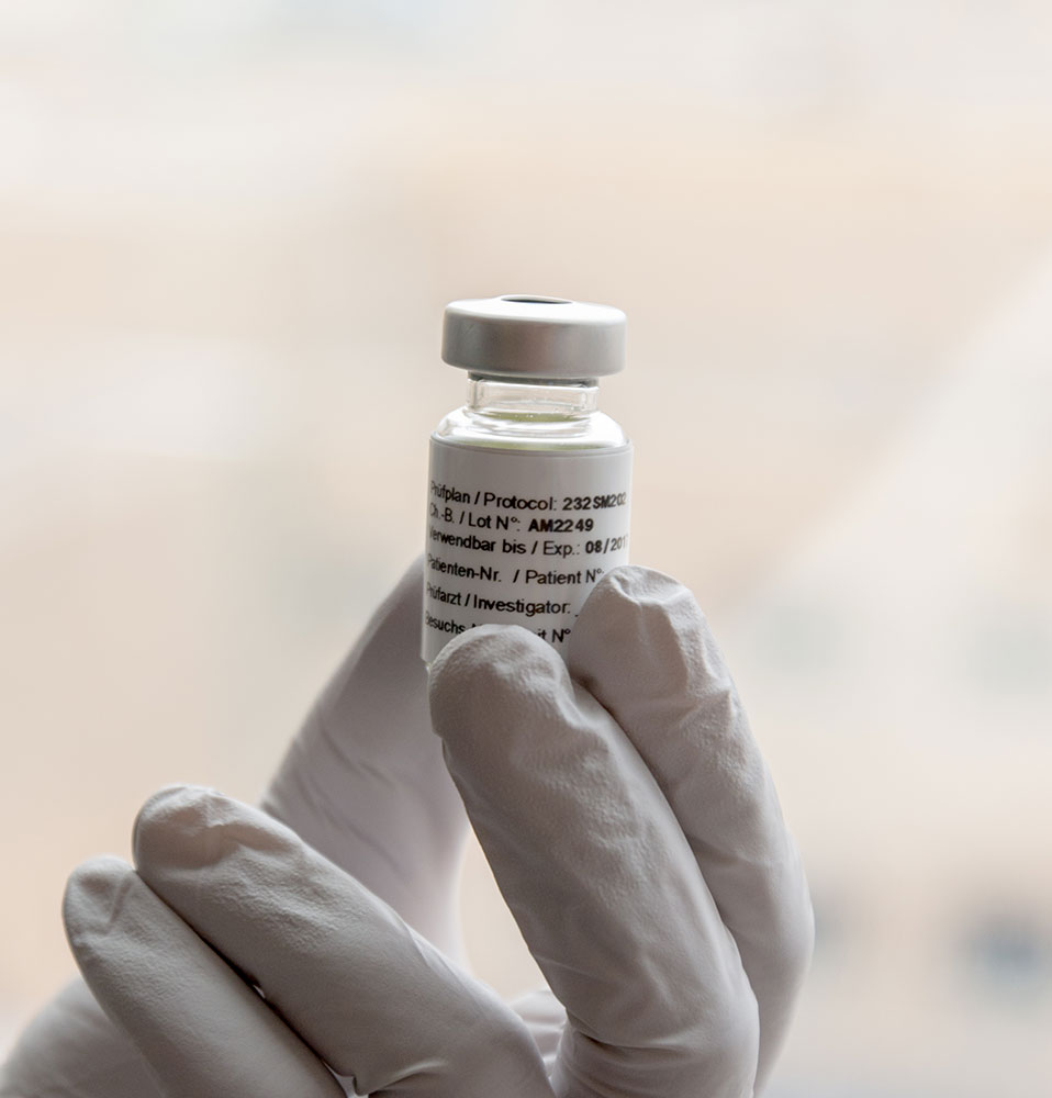 A vial of the drug Spinraza.