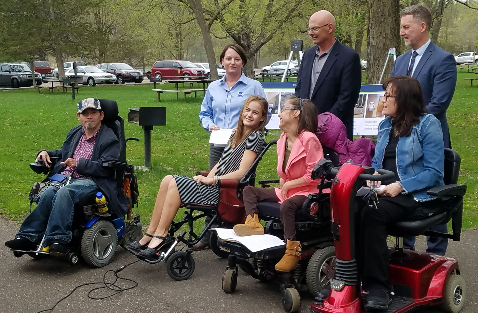 Katie Allee joined the Minnesota DNR and others to advocate for fully accessible state parks.