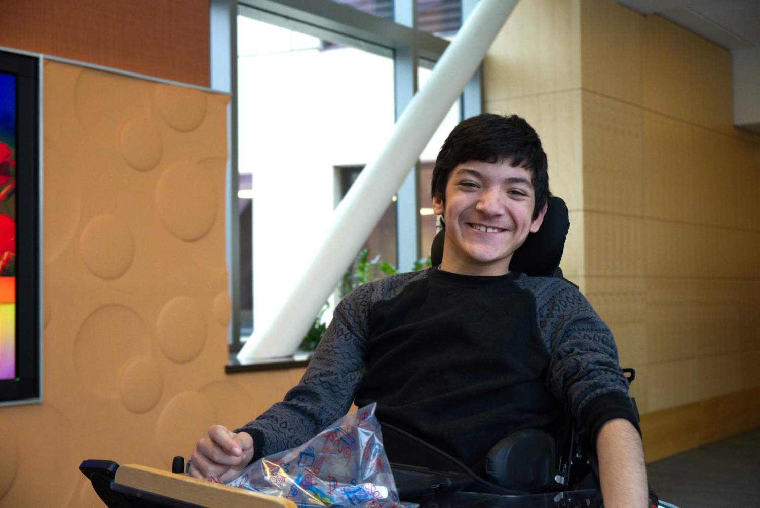 Louie Romero is all smiles at Gillette Children's