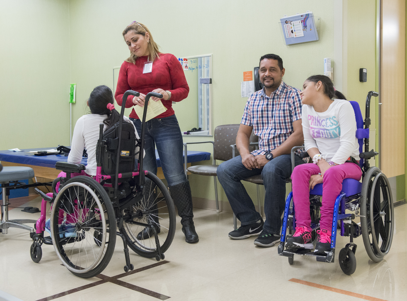 The Marias attend many physical therapy sessions at Gillette Children's Specialty Healthcare.