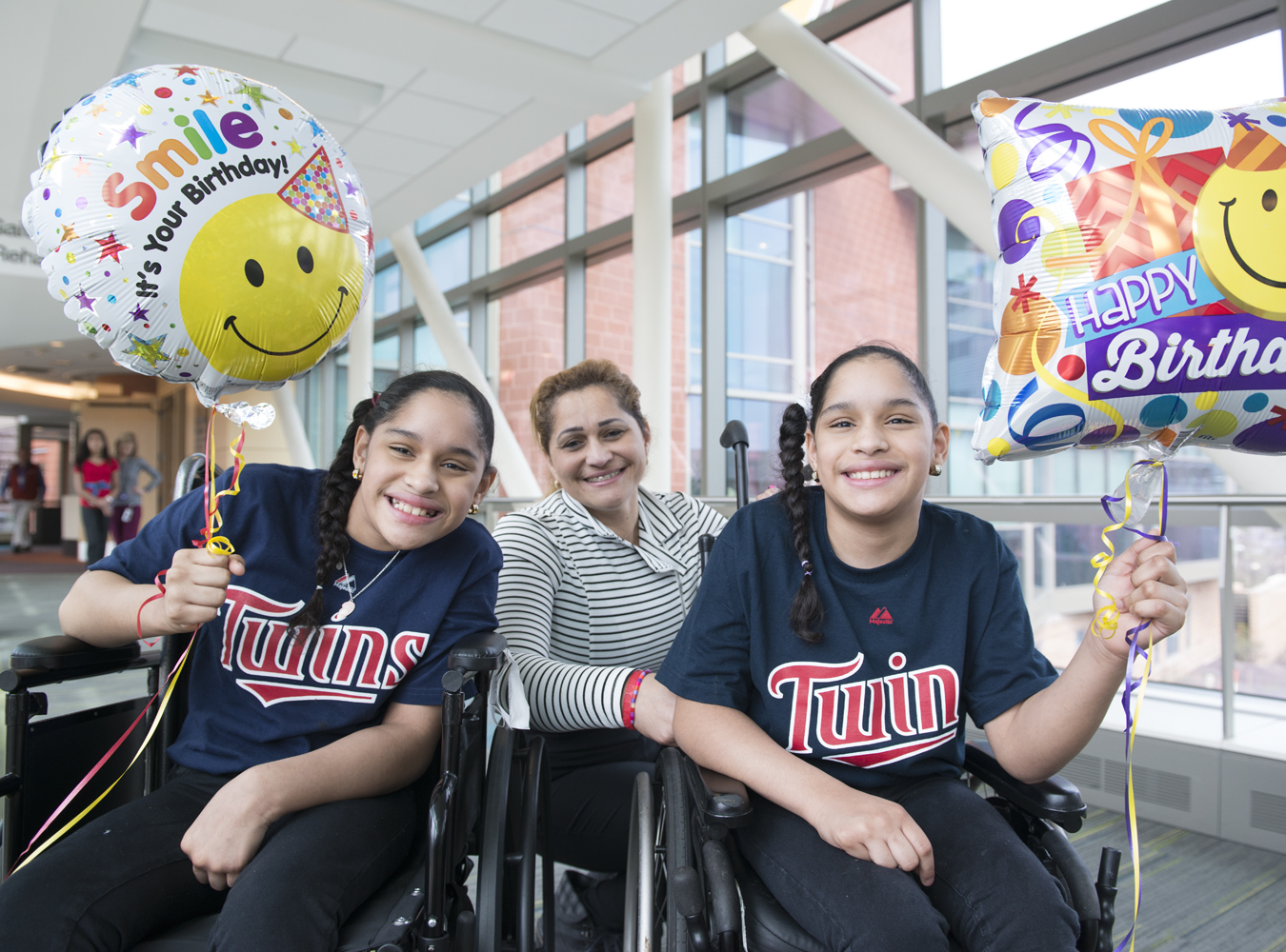 The Marias celebrate their 11th birthday at Gillette.They're big fans of the Minnesota Twins baseball team.