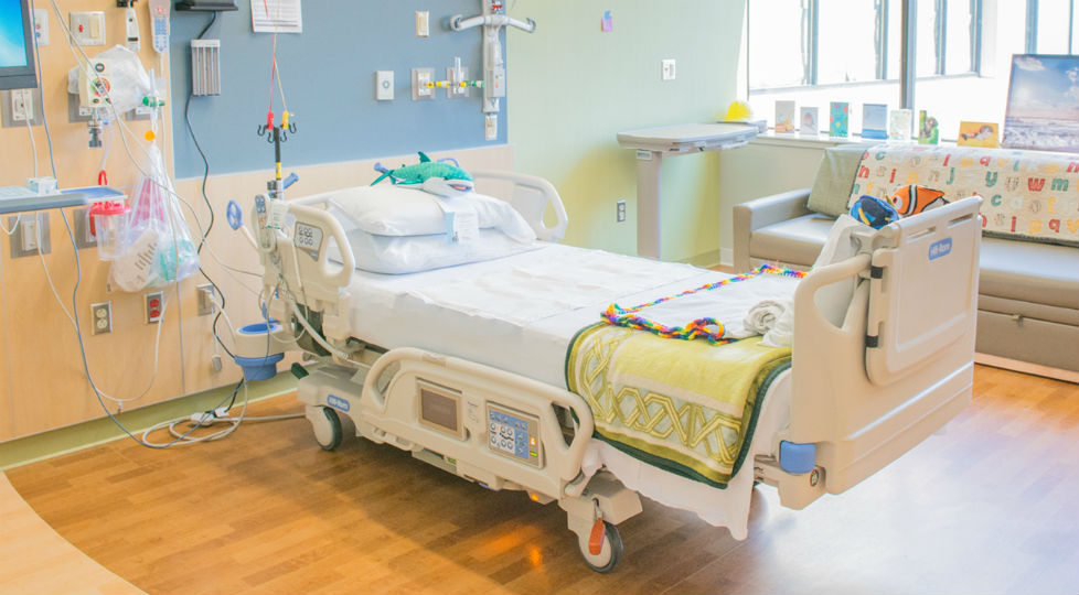 inpatient room at gillette children's specialty healthcare