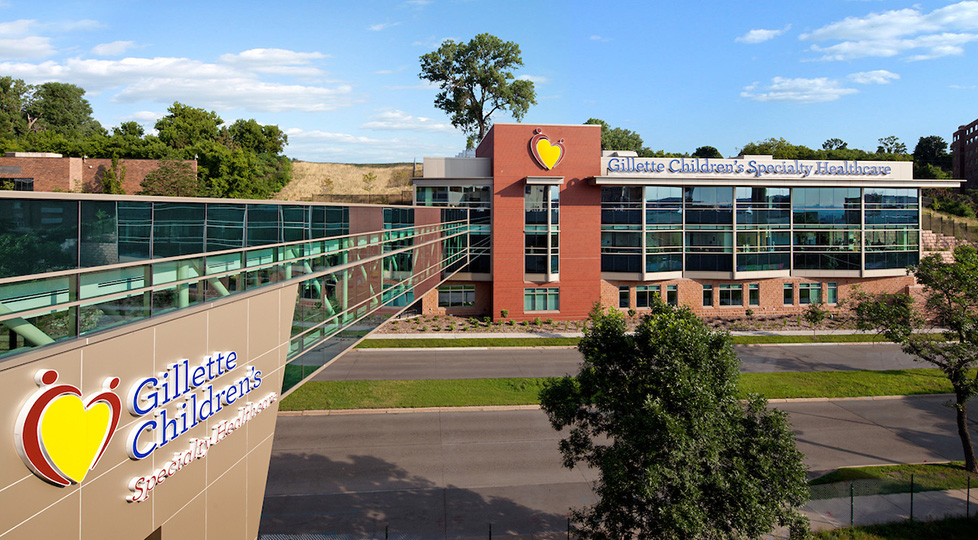 gillette main campus building and skyway in st paul, minnesota