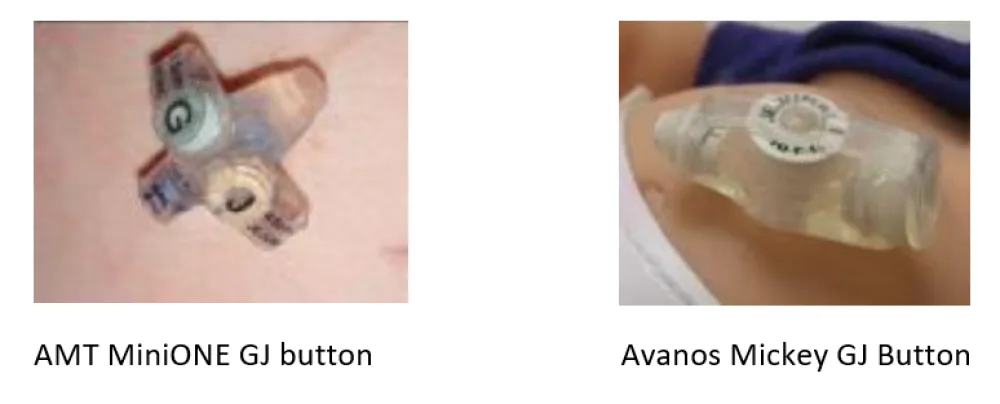 Photo of AMT MiniONE and Avanos Mickey GJ button.