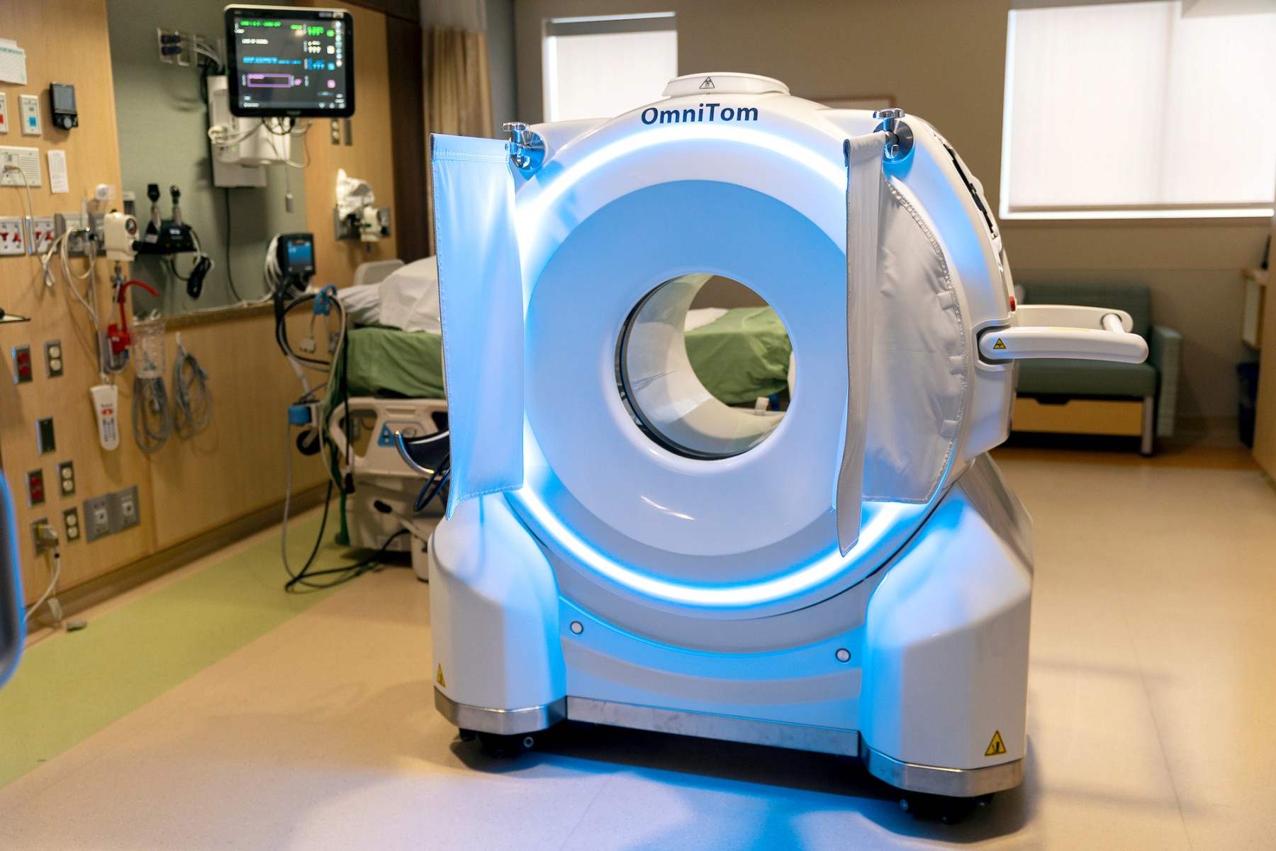 A Mobile CT Scanner shown in a patient room at Gillette Children's