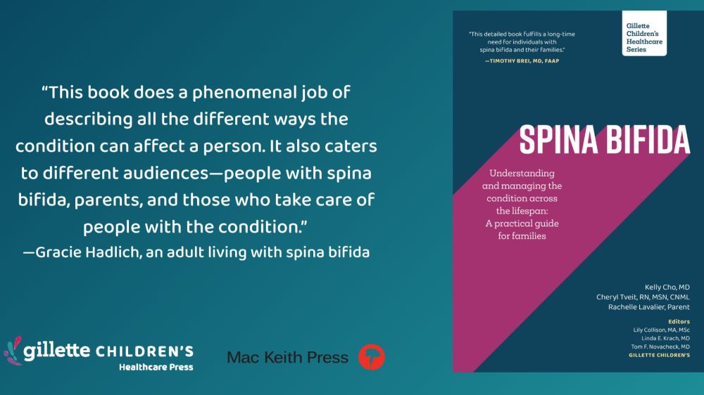 Promotional graphic for Spina Bifida from Gillette Children's Healthcare Press