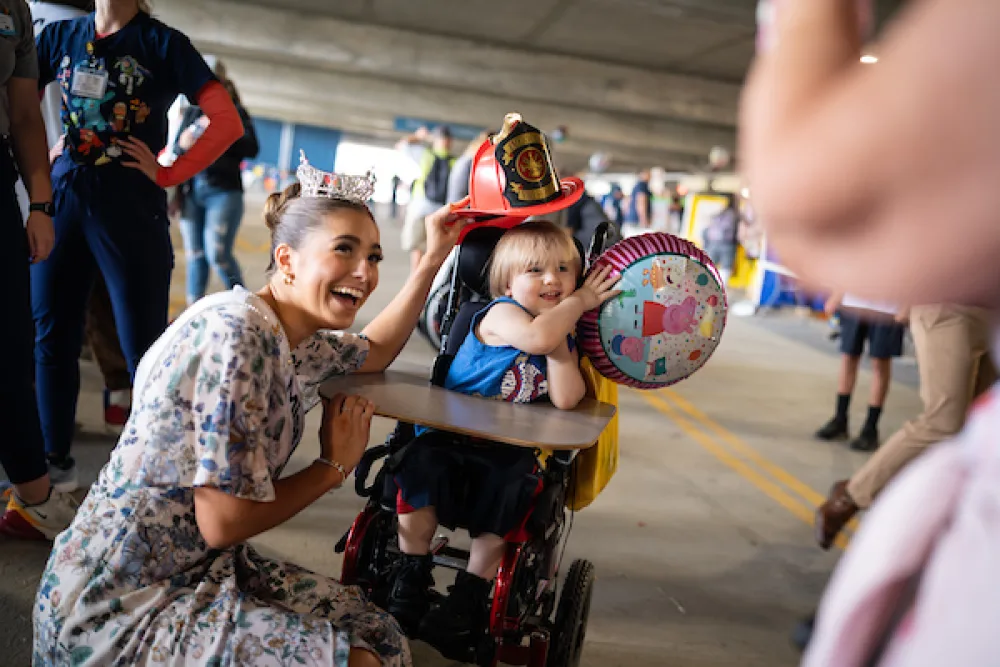 Kids having fun at the Firefighters Carnival.