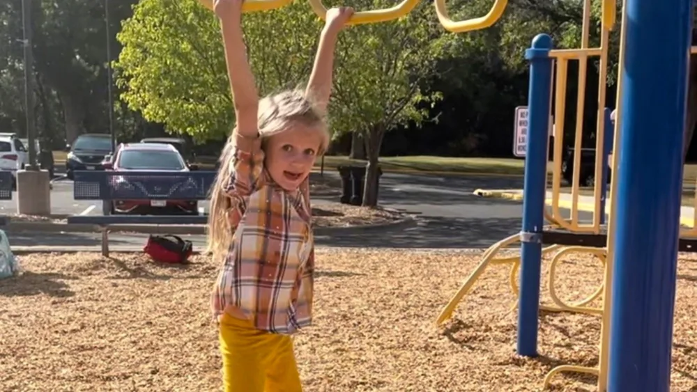 Gillette Children's SMA patient at playground.
