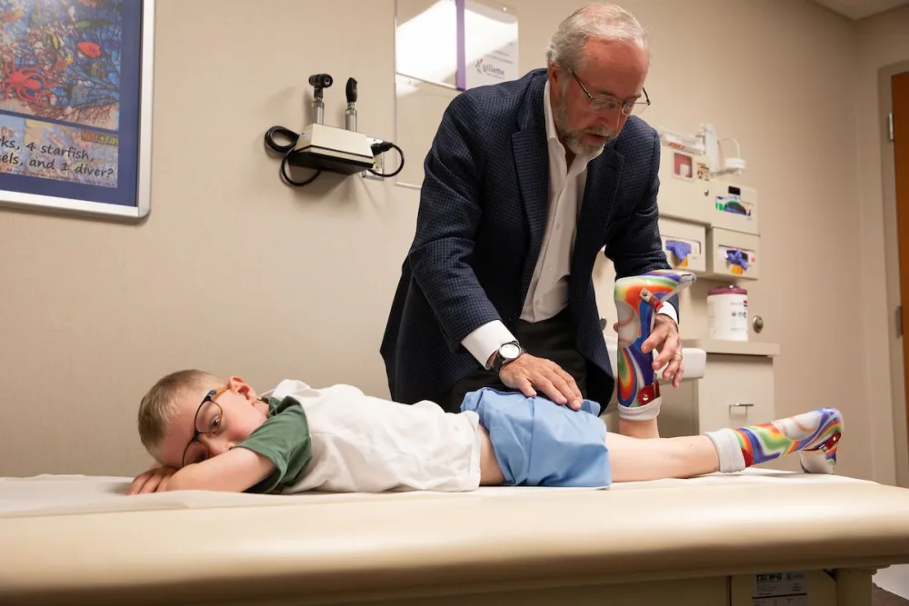 Owen Sather is seen by Dr. Micheal Healy at Gillette Children's.