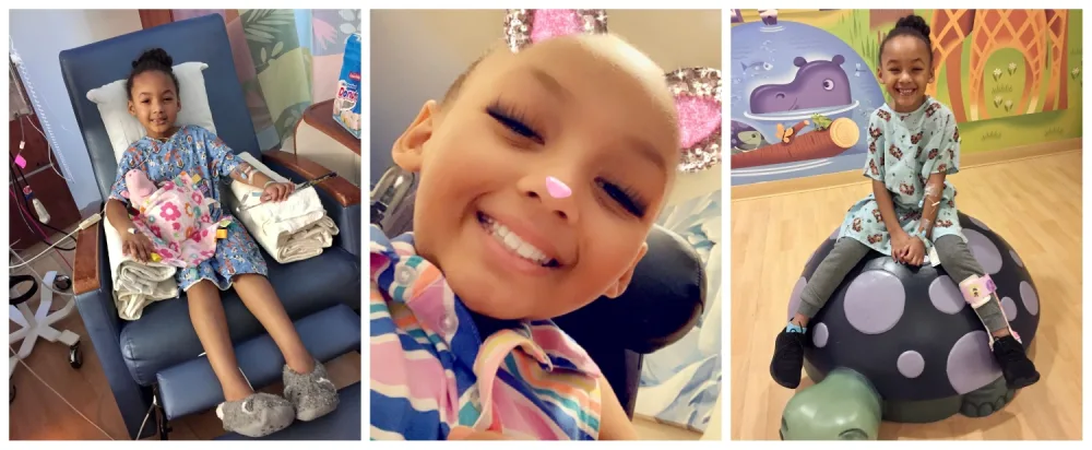 Photos of ZaNii from early treatment at Gillette Children's.
