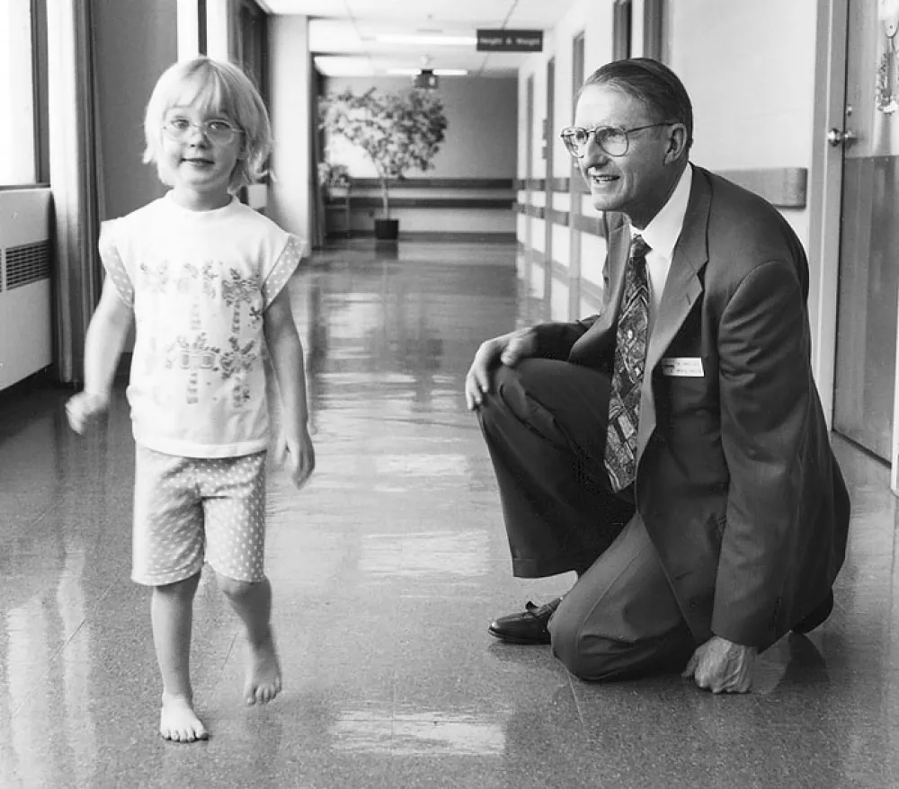 Photo of Gillette patient at the first gait lab.