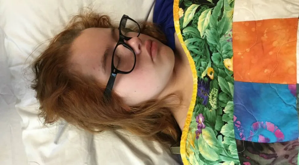 Parris after injury at Gillette Children's.