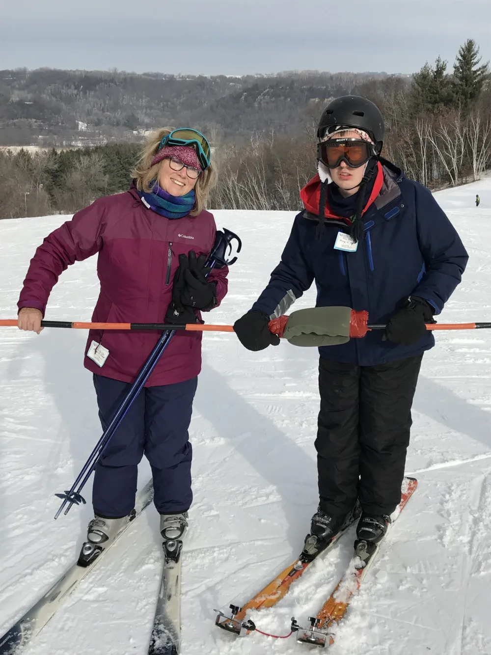 Robert skiing with Gillette Children's.