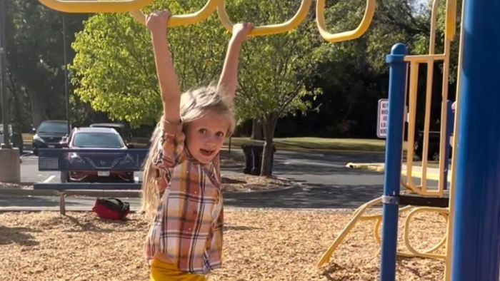 Gillette Children's SMA patient at playground.