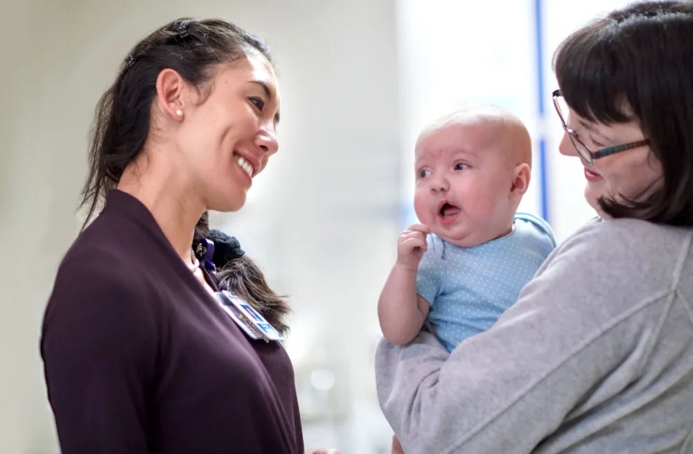 Dr. Ruth Barta with patient.