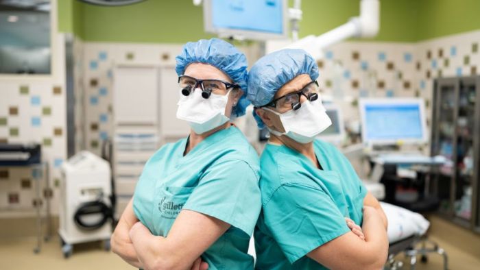 Deb Bohn, MD, and Ann Van Heest, MD are world-renowned pediatric hand surgeons at Gillette Children’s.