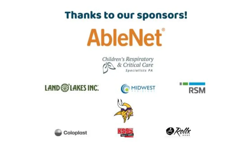 Graphic of sponsors for 2025 Walk and Roll  - Gillette Children's.