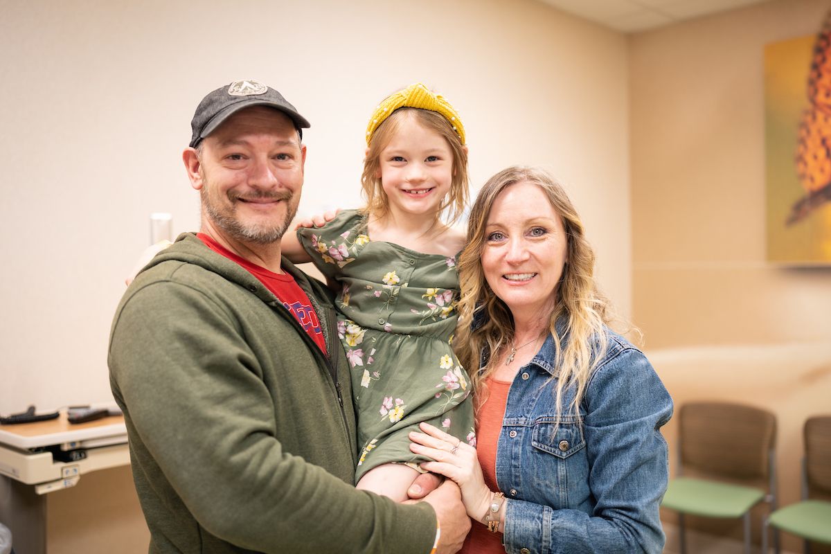 Matt and Marcie Durward are pleased with the the specialized care their daughter, Emma, receives at Gillette Children's. 