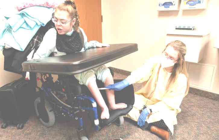 Sensory and pain research study with a patient with cerebral palsy at Gillette Children’s in St. Paul, Minnesota on Monday, Dec. 19, 2022.